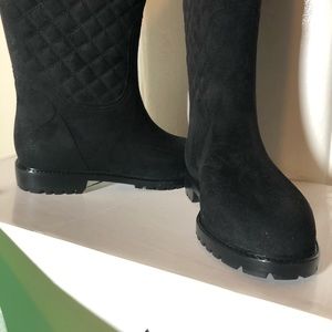 Tommy Hilfiger Babette Black Quilted Boots